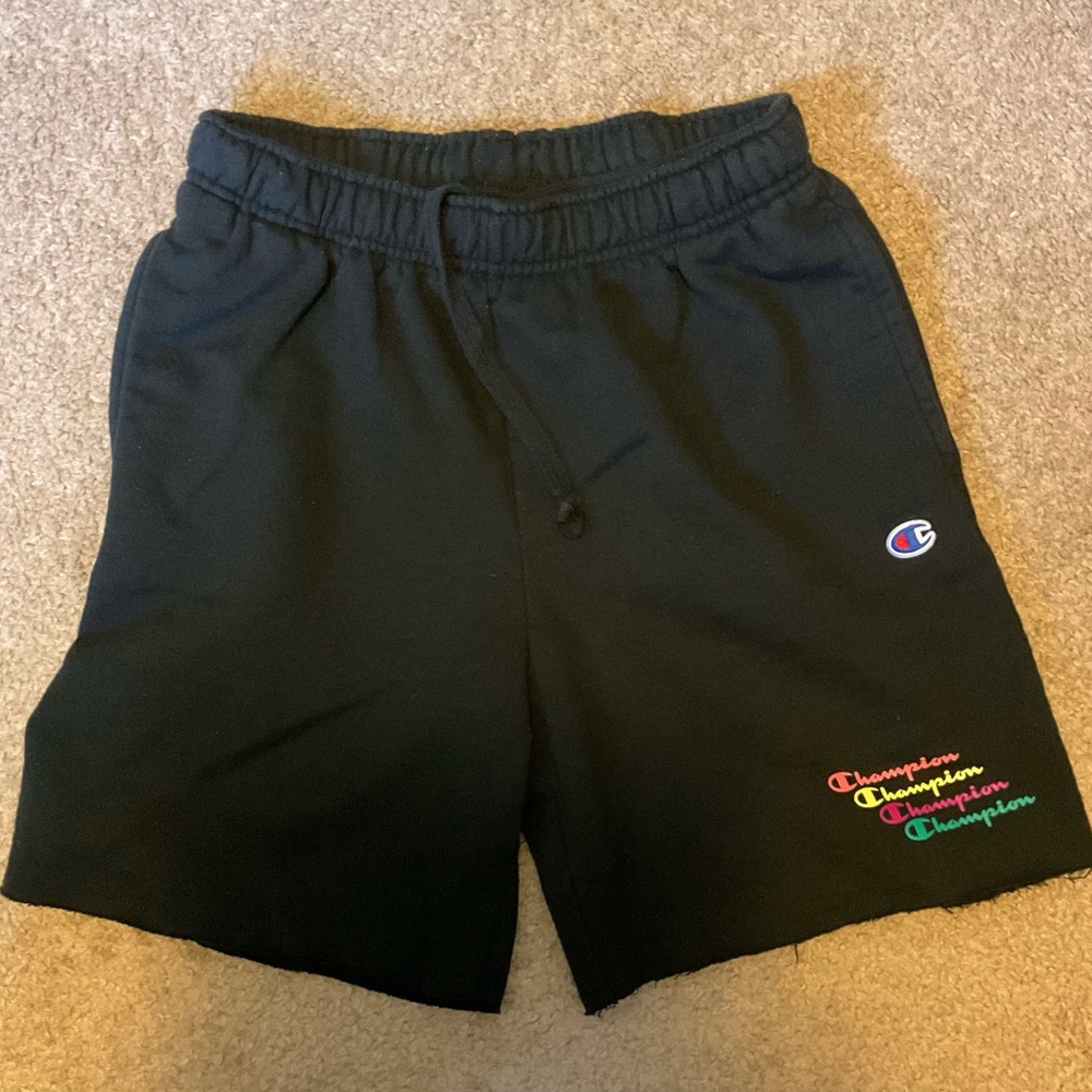 Champion Black Shorts with Logo